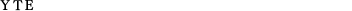 ＹＴＥ