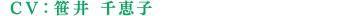 CV 笹井千恵子